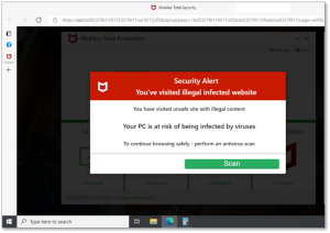 fake-McAfee pop up