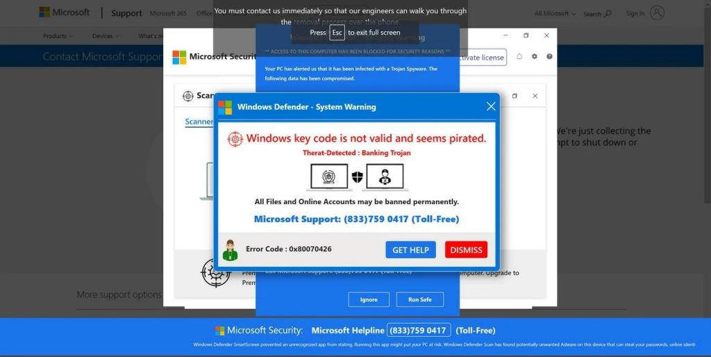 Fake Windows-Defender-Warning